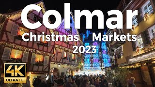 Colmar Christmas Markets 2023 France Walking Tour  With Captions [upl. by Gibbs]