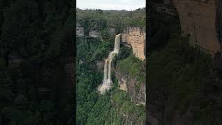 Waterfalls of Australia Katoomba Falls waterfalls nature drone travel bluemountainsaustralia [upl. by Sennahoj]