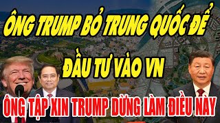 ÔNG TRUMP BỎ TRUNG QUỐC SANG VIỆT NAM ĐẦU TƯ KHỦNG– ÔNG TẬP LẬP TỨC XIN TRUMP DỪNG LÀM ĐIỀU NÀY [upl. by Favianus]