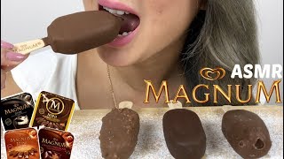 Mini MAGNUM ICE CREAM  ASMR NO Talking Eating Sounds  NE Lets Eat [upl. by Odlanyar]