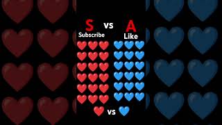 S vs A like and subscribe ❤️💙❤️💙❤️💙❤️💙 [upl. by Narag417]