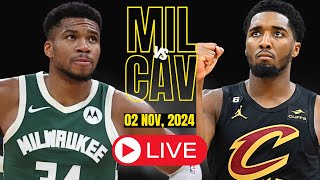 🔴LIVE  Milwaukee Bucks Vs Cleveland Cavaliers Full Game  NBA Live  NOV 02 2024  2k [upl. by Ardnuhsal]