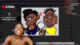 ISHOWSPEED reacts to fan art Part2Wait for the legendary art🤣 [upl. by Curcio908]