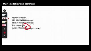 Java Program to find integer Number counts  finding the length of a variable or integer  java [upl. by Swithbart]