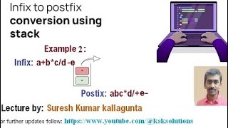 DSL4Infix to Postfix conversion using Stack stack applications conversion solutions [upl. by Aiekam]