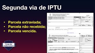 Segunda via de IPTU para parcela extraviada ou vencida [upl. by Inor577]