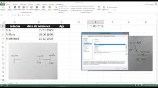 tutoriel Excel 2013 16 Calcul sur les dates [upl. by Hogarth]