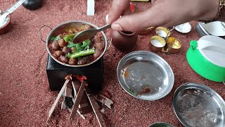 दिल्ली वाले छोले भटूरे  Delhi Wale Chole Bhature in Miniature Style  Desi style Black Chole 😁😋 [upl. by Oicirtap720]