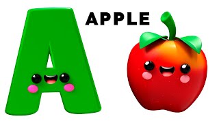 ABC Song  A to Z Nursery Rhymes by Baby Fruit Dancing Sensory Video [upl. by Fransen]