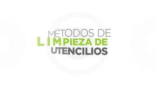 Curso de manipulación de alimentos Método de limpieza de utensilios [upl. by Nayr598]