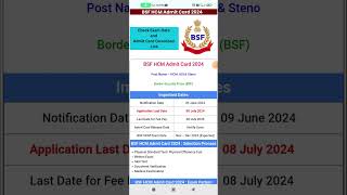 Bsf Head Constable Ministerial Admit Card 2024 🔥bsf bsfheadconstable [upl. by Boylston]