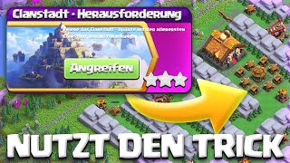 BESTER LÖSUNGSWEG für 3 Sterne Clanstadt Herausforderung  Clash of Clans deutsch [upl. by Vanthe948]