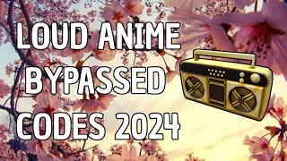 LOUD ANIME Roblox Ids March 2024 WORKING ROBLOX ID [upl. by Erait]