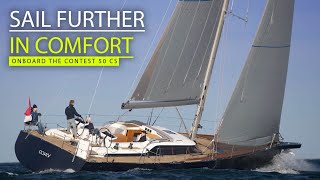 Contest 50CS  light wind sailing ease in modern luxurious comfort [upl. by Direj]