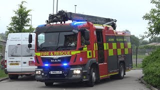 Lancashire Fire amp Rescue Service  Blackburns Rosenbauer AT Stinger  Water Tower DEMO Turnout [upl. by Ennayrb168]