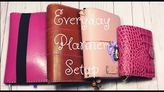 Everyday Planner Setup  Chic Sparrow Kate Spade Filofax [upl. by Ahsirk318]