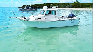 My Solo Trip to Berry islands Hoffman cay Bahamas in my 21 feet Crooked Pilot House Boat [upl. by Ramberg]