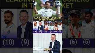 Top 10 LEADING RUN  SCORERS IN TEST CRICKET shorts [upl. by Kall]