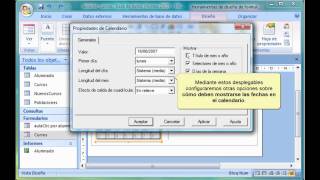 Curso de Access 2007 8 El control de calendario [upl. by Zeiler]