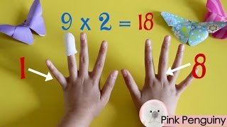 9 Times Table Finger Trick 👐  Kids Teaching Kids [upl. by Atsyrk]