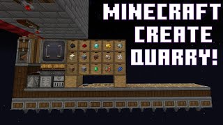 Expandable Quarry  Minecraft Create [upl. by Haletky922]