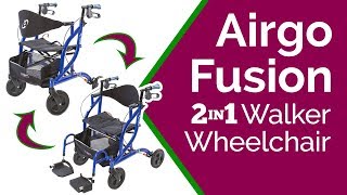 Airgo Fusion Walker Wheelchair  4wheeled walker amp transport chair [upl. by Stila]