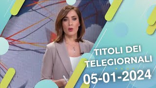 Titoli dei telegiornali del 05012024 [upl. by Euqinomod572]