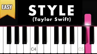 Style  Taylor Swift  Easy Tutorial Piano [upl. by Adhern]