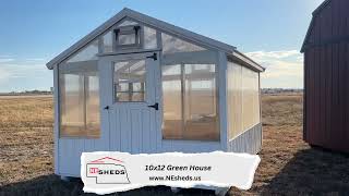 10x12 Green House Grand Island Location  NE Sheds [upl. by Annayehc]