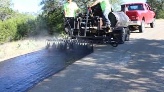 Chip and Seal Raodways being installed Asphalt Paving and Maintenance [upl. by Osbourne]