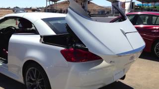 Infiniti Q60 Convertible roof open [upl. by Aihsem128]