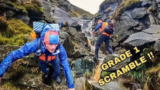 CROWDEN CLOUGH GRADE 1 SCRAMBLE amp KINDER SCOUT SOLO WILDCAMP [upl. by Divad255]