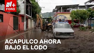 Calles llenas de grandes cantidades de lodo en Acapulco por el huracán John  Las Noticias [upl. by Eirollam]