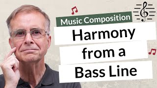 FourPart Harmony from a Bass Line  Music Composition [upl. by Sillek]