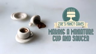 Making a miniature cup and saucer in fondant How To Tutorial Zoes Fancy Cakes [upl. by Bannister310]