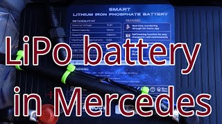 Mercedes E300 Hybrid  lets try Renogy LiPo battery to run the car [upl. by Reave]