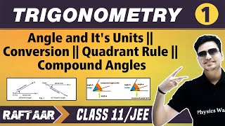 Trigonometry 01  Angle amp its Units  Conversion  Quadrant Rule  Class 11JEE  RAFTAAR [upl. by Venditti]