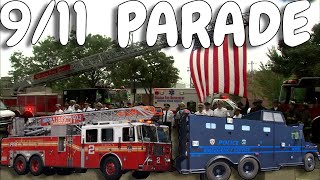 NYC 911 HONORARY PARADGE WITH FDNY AND NYPD EM4 [upl. by Colt668]