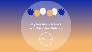 Les 20 ans de la Fête des Voisins [upl. by Suoivart447]