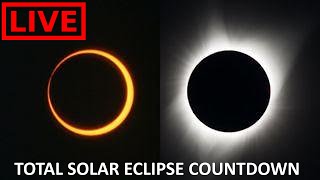 🌎 Total Solar Eclipse Countdown with NASA  Relaxing Music [upl. by Revell]