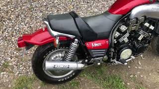 1989 yamaha v max v4 1200cc kerker 4into1 exhaust part 3 after carb clean [upl. by Akiehsat833]