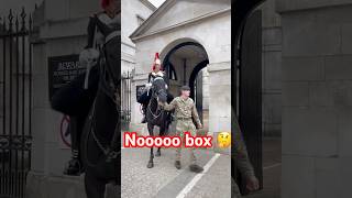 The kings guard horse does not want to stay in the box shorts royalguards tourist viralvideo [upl. by Bradway]