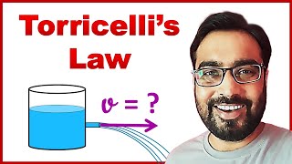 🔴 Torricellis Law  Speed of Efflux  for Class 11 in HINDI [upl. by Henson127]