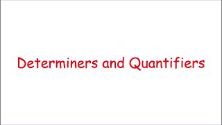 Determiners and Quantifiers  English Grammar  Subscribe Guidenglish [upl. by Ydarb]