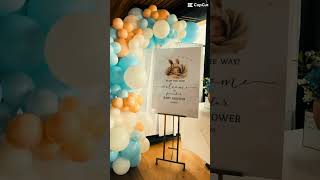 DIY Baby Shower Decorating Ideas  baby shower decoration at home [upl. by Thessa]