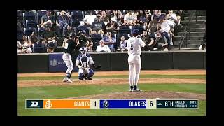 Robert Hipwells 1st San Jose Giants Hr 8324 [upl. by Eirok]