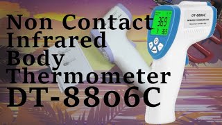 Non Contact Infrared Body Thermometer model DT8806C [upl. by Ilwain]