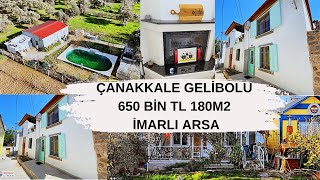 ÇANAKKALE GELİBOLU 650 BİN TL 180M2 İMARLI ARSA [upl. by Sieber]