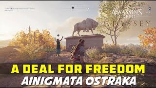 A deal for freedom  Euboea  Ainigmata Ostraka Puzzle Location amp Solution  AC ODYSSEY [upl. by Sevy]