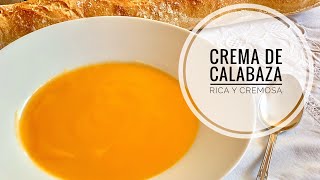 ¿Tienes calabaza Prepara esta Crema de calabaza suave y cremosa [upl. by Anidal]